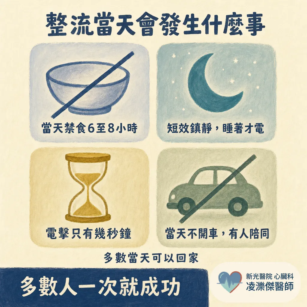 為什麼你需要心房顫動整流(電擊整流)?時機、當天流程與最重要的抗凝血規則 圖卡 6