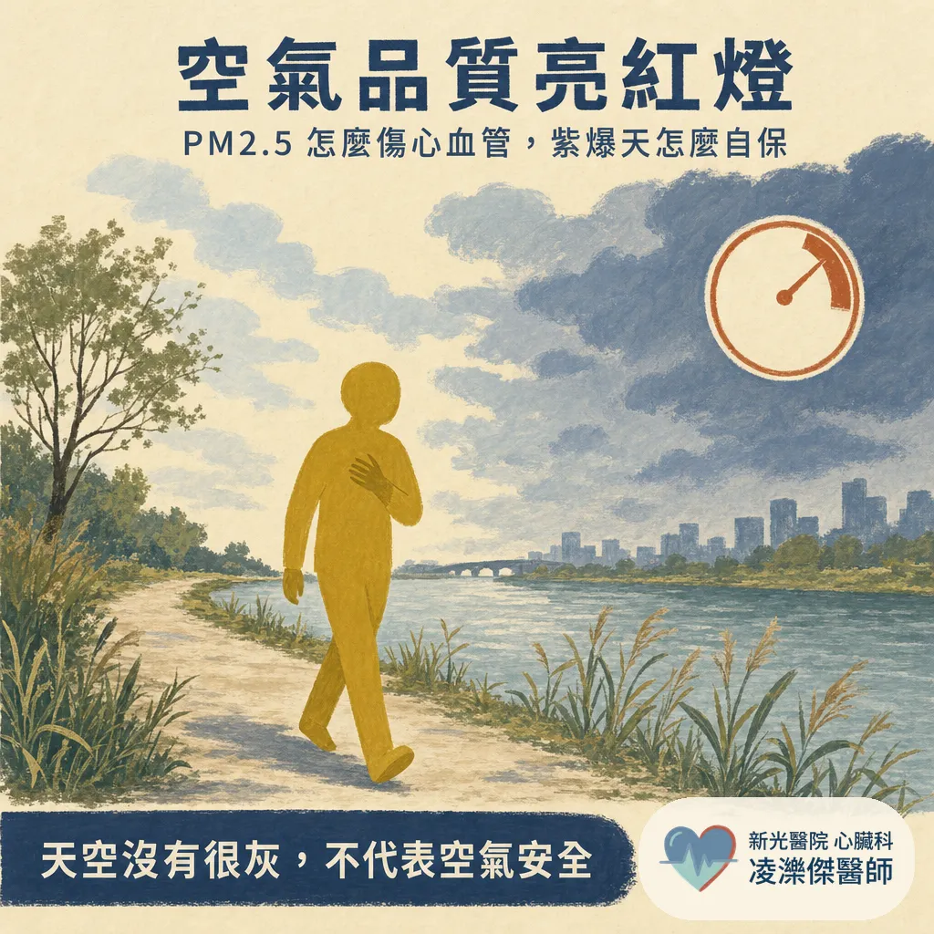 空氣品質亮紅燈：PM2.5 怎麼傷心血管，紫爆天心臟病人怎麼自保 圖卡 1