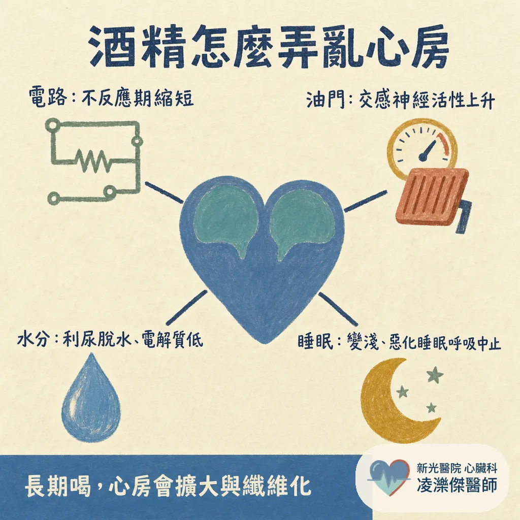 中秋喝一波，隔天心跳亂跳？假期心臟症候群與酒精對心房顫動的影響 圖卡 4