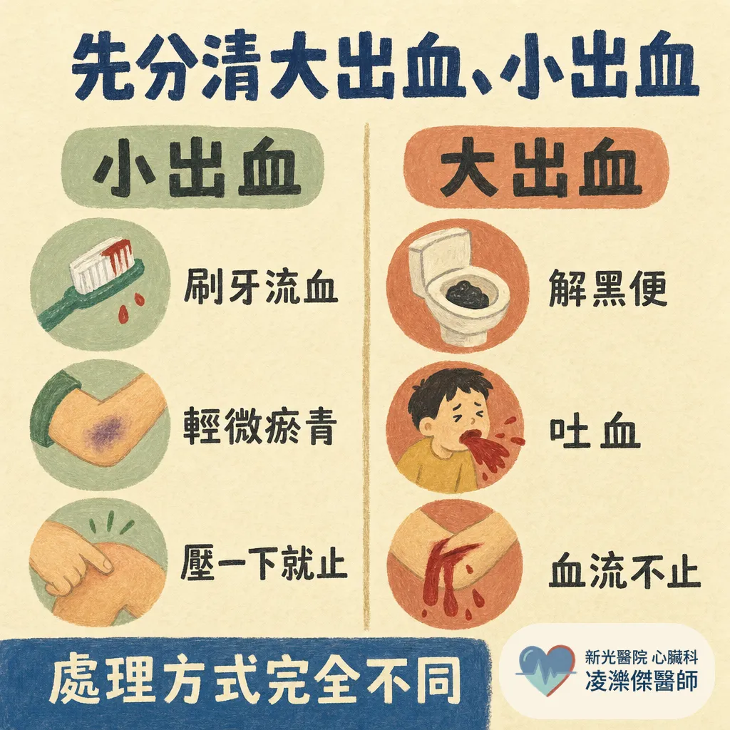 吃抗凝血劑後出血怎麼辦?分清大出血與小出血,該不該停藥 圖卡 2