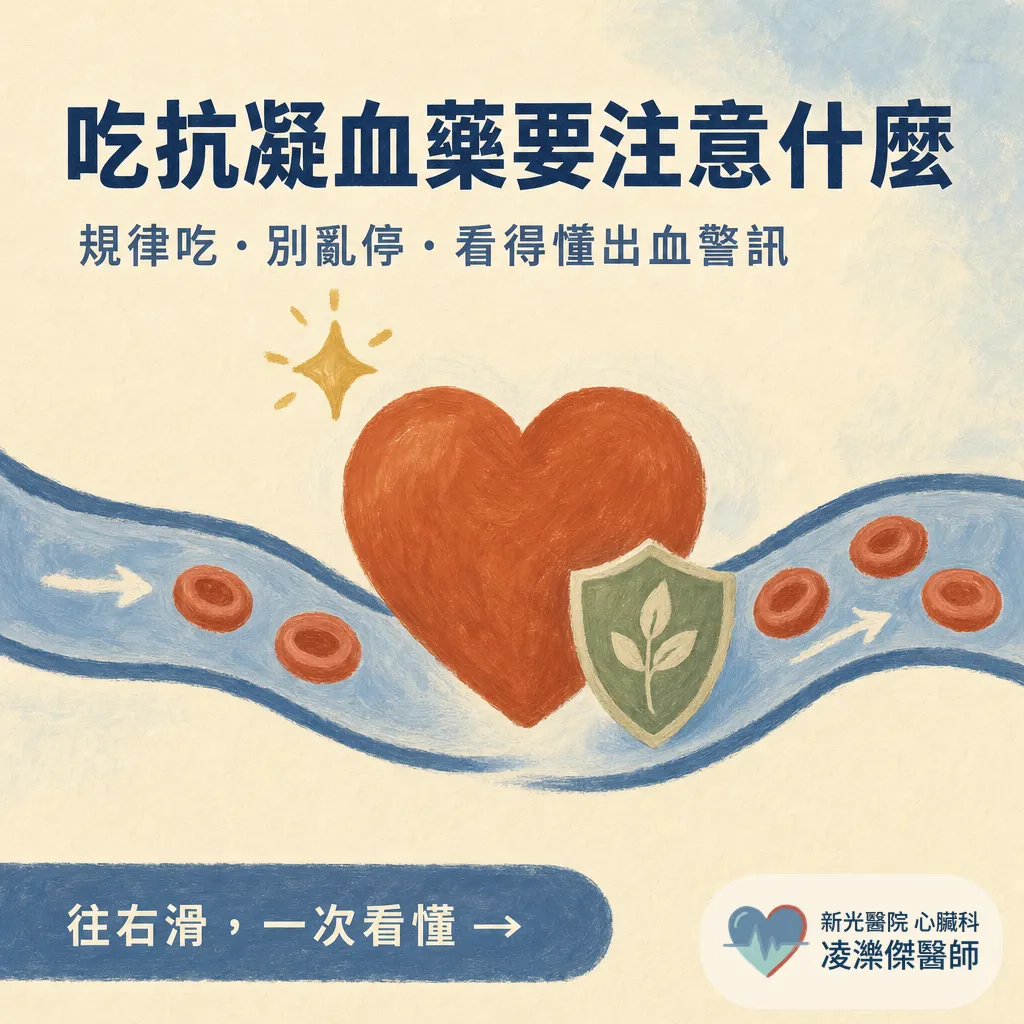 吃抗凝血藥要注意什麼?規律吃、別亂停、看得懂出血警訊 圖卡 1