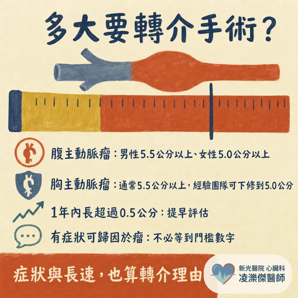 健檢說「主動脈有點寬」是動脈瘤嗎？誰該篩檢、多大要處理 圖卡 6