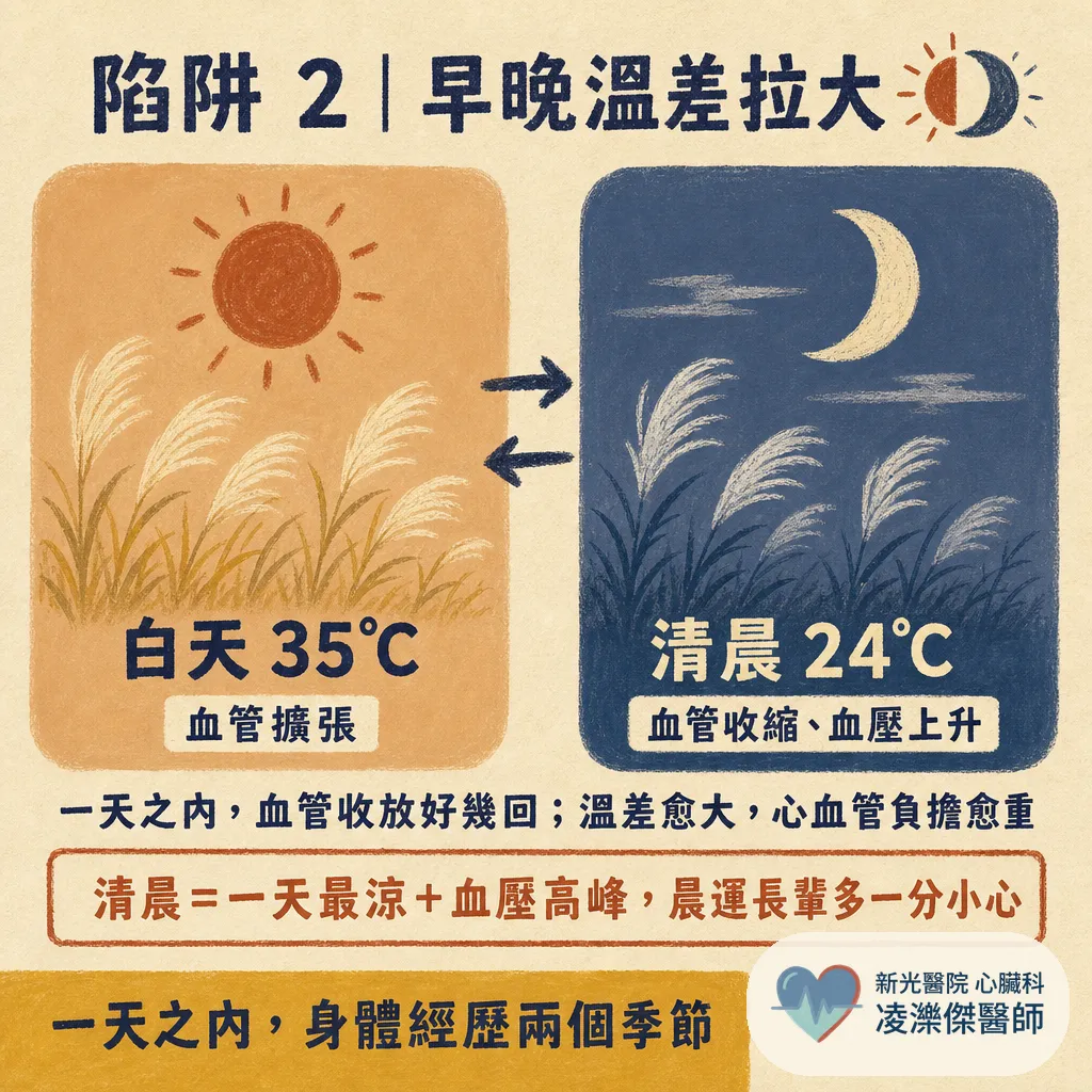 秋老虎的心血管陷阱：夏天快過了，心臟還沒放假——三個最容易鬆懈的盲點 圖卡 3