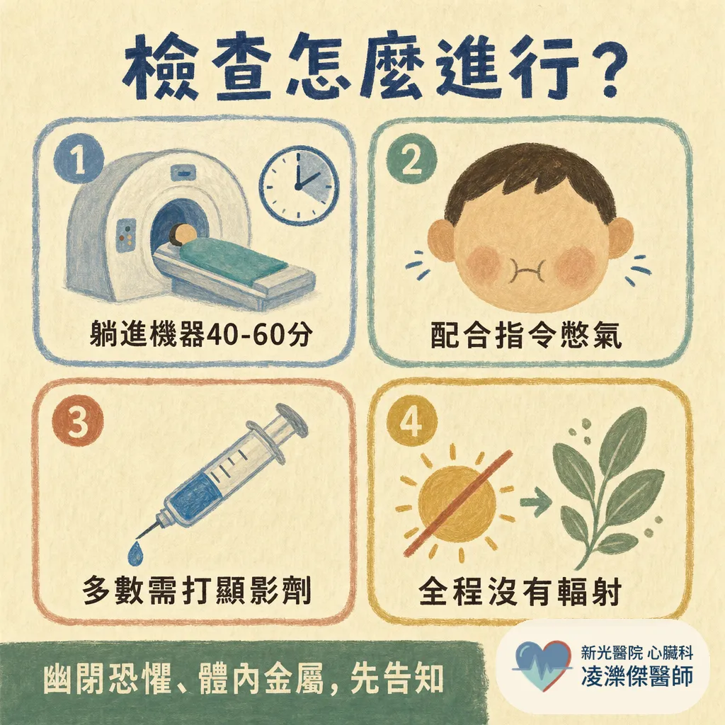 心臟核磁共振（Cardiac MRI）是什麼？什麼情況需要做、檢查流程與注意事項 圖卡 4