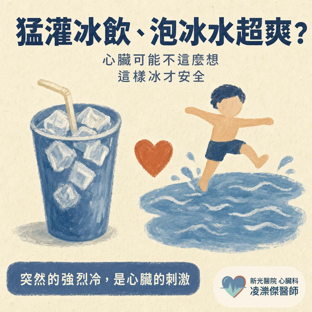 猛灌冰飲、泡冰水超爽?心臟可能不這麼想 圖卡 1