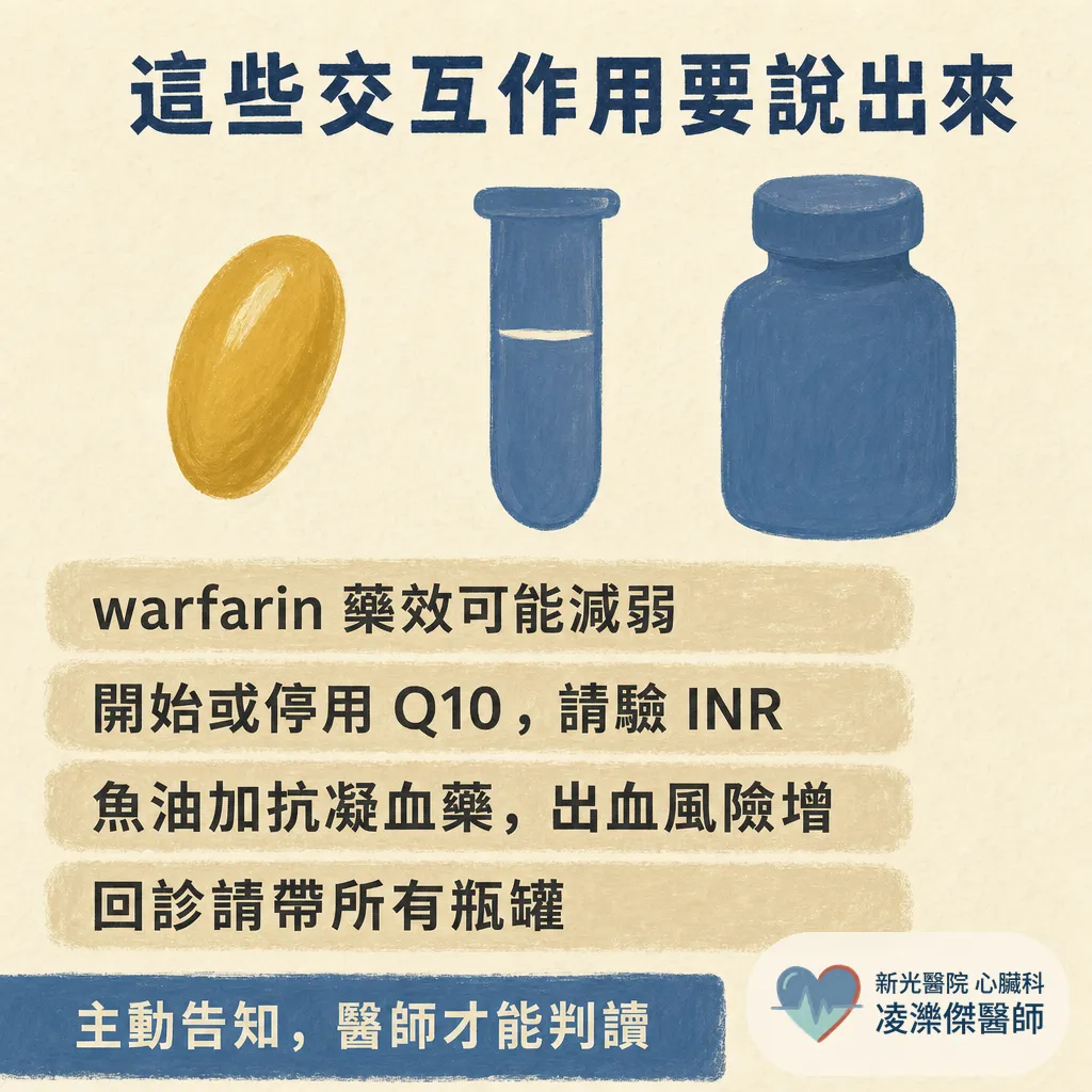 Q10 有效嗎?可以吃保健食品、不吃藥嗎?心臟科醫師誠實盤點 Q10、紅麴與魚油的證據 圖卡 9