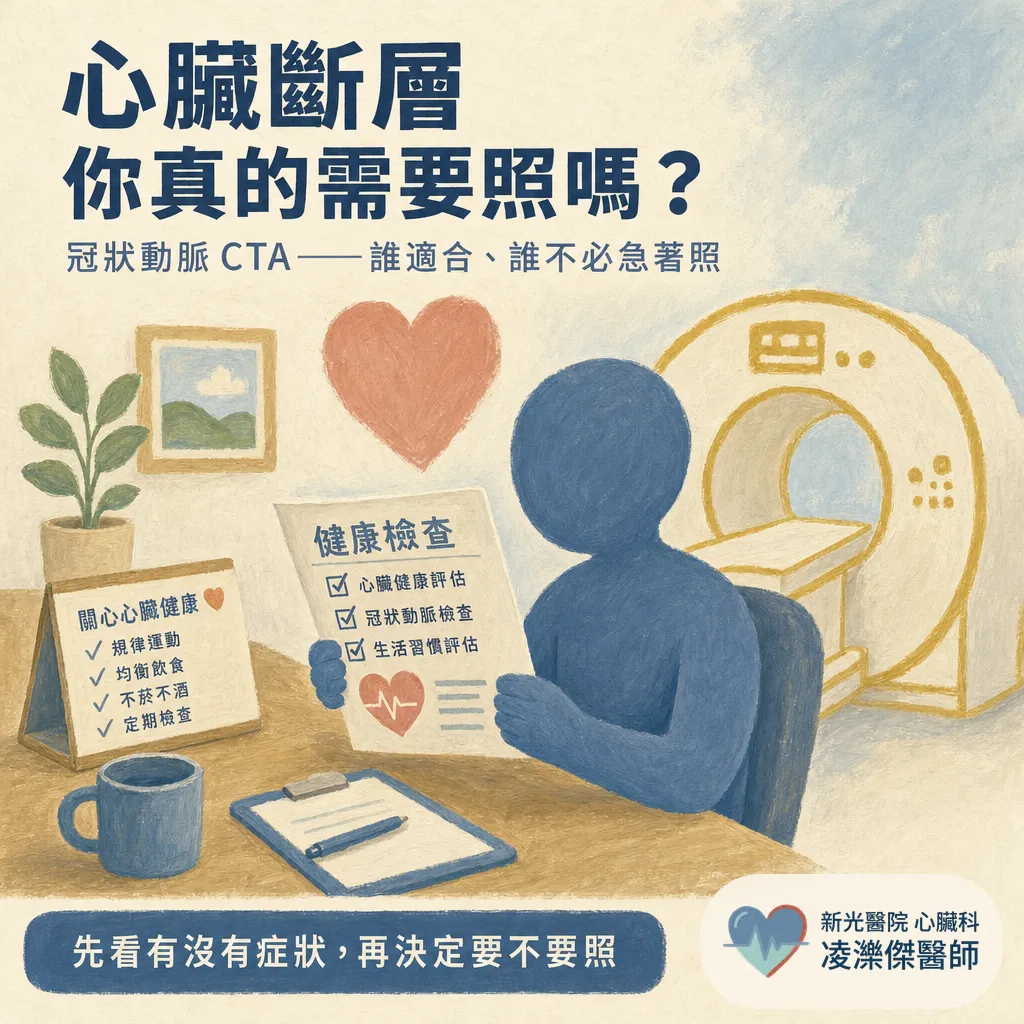 我需要做冠狀動脈CTA（電腦斷層）嗎？ 圖卡 1