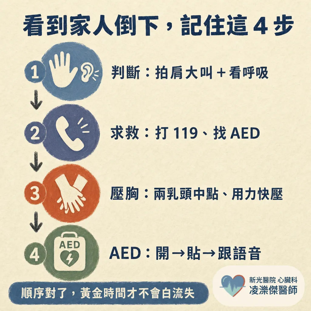 CPR/AED:家人倒下的正確「第一分鐘」 圖卡 3