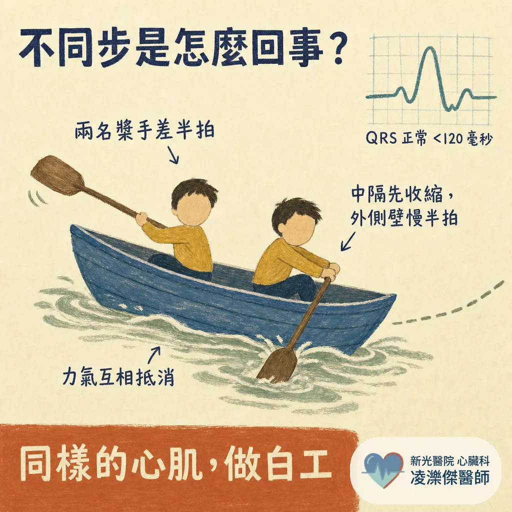 為什麼你需要心臟再同步治療（CRT）？藥都吃到位了還是喘，三條導線的節律器在做什麼 圖卡 3
