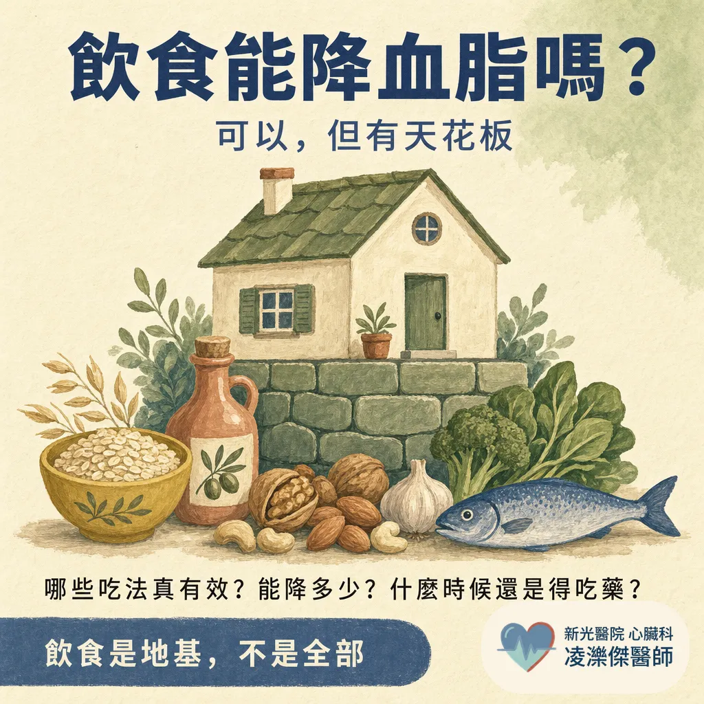 飲食控制可以降血脂嗎？可以降，但有天花板 圖卡 1