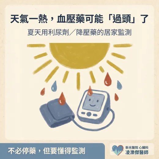 利尿劑／降壓藥：脫水與電解質失衡的居家監測