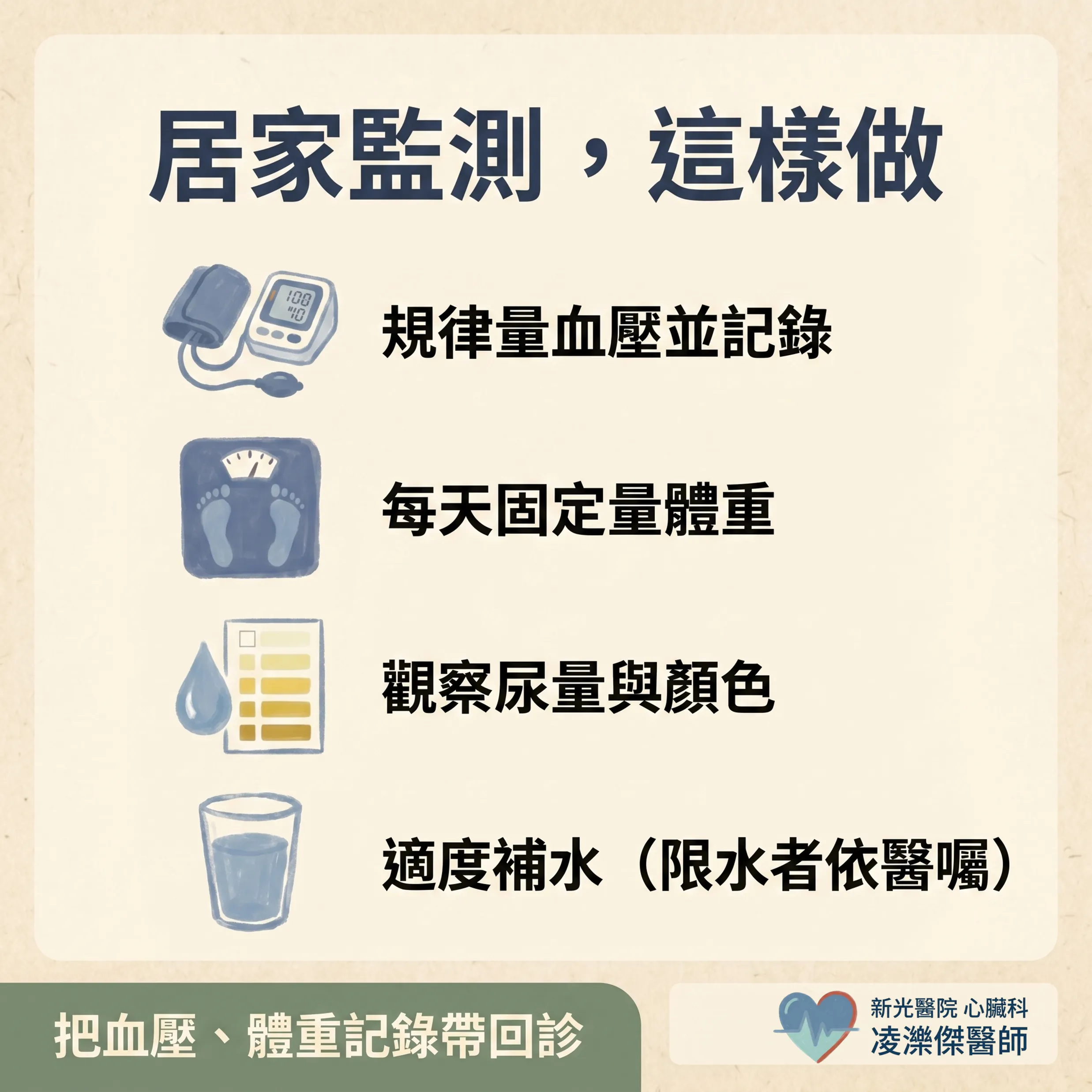 利尿劑/降壓藥:脫水與電解質失衡的居家監測 圖卡 4