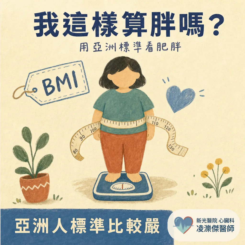 醫師，我這樣算胖嗎？用亞洲標準看你算不算肥胖 圖卡 1