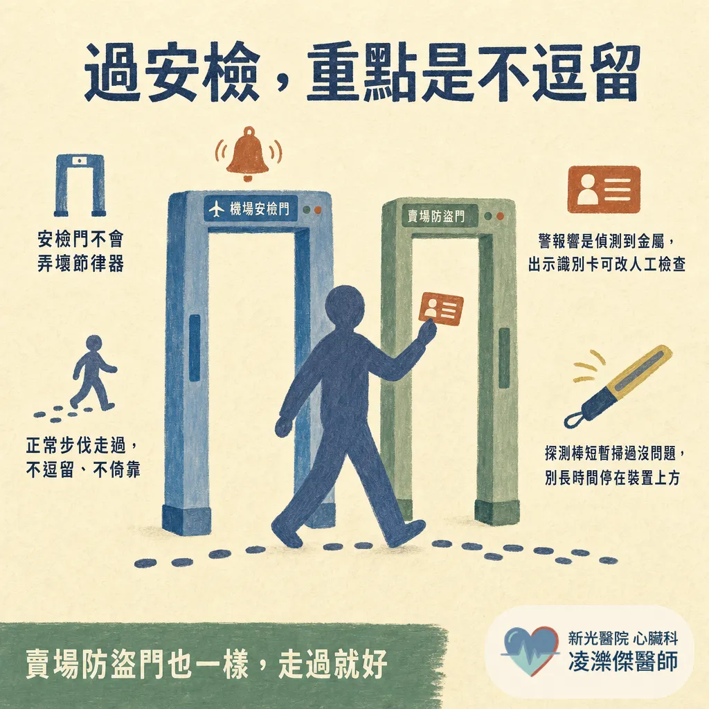 裝了節律器，能過安檢、搭飛機、做 MRI 嗎？節律器生活三問完整解答 圖卡 2