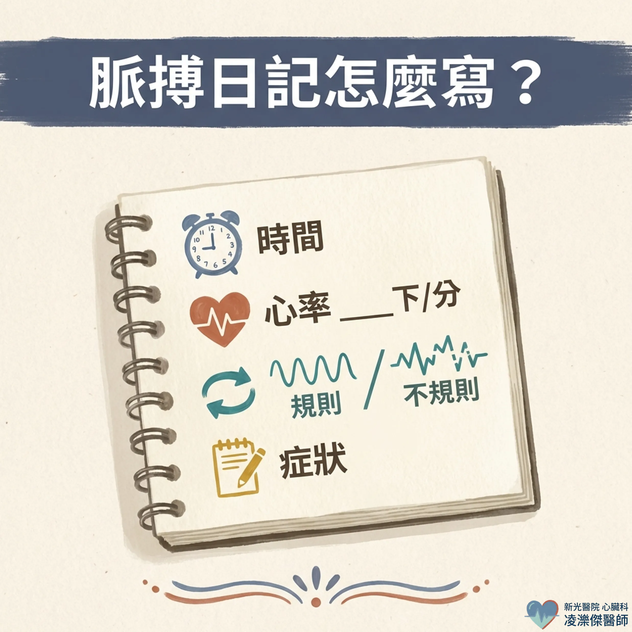 每個人都該會的「摸脈搏 30 秒」自我檢查 圖卡 3