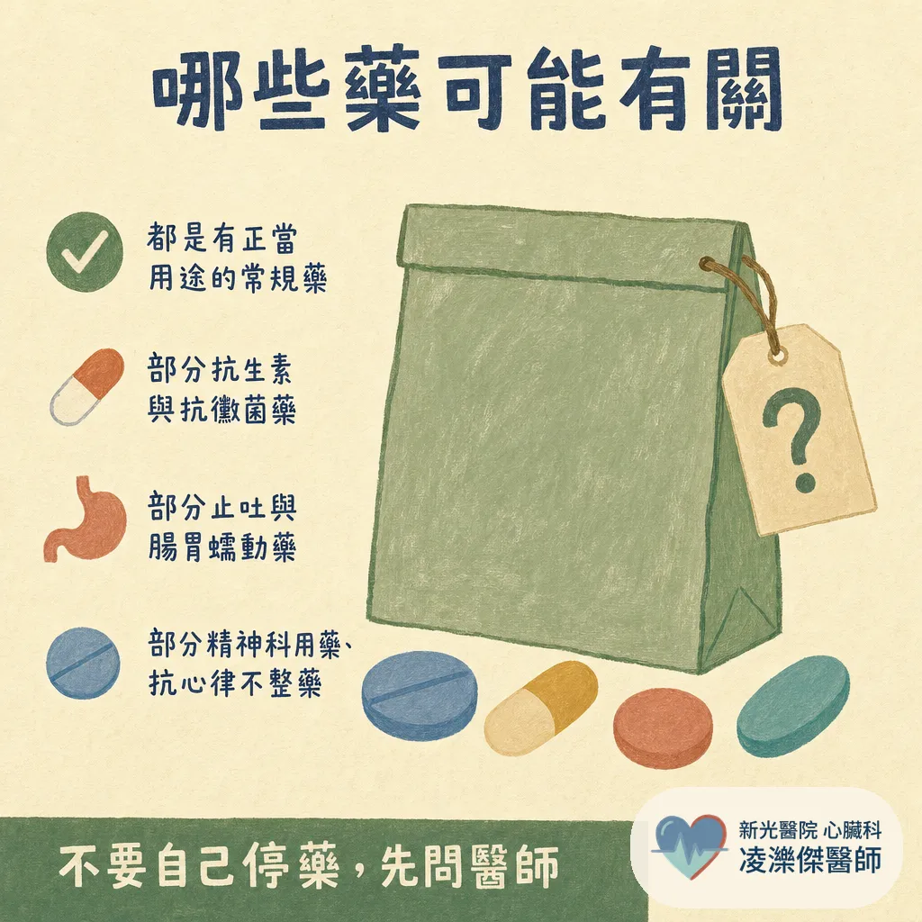 心電圖說我「QT 延長」,危險嗎?哪些藥有關、該怎麼辦 圖卡 5
