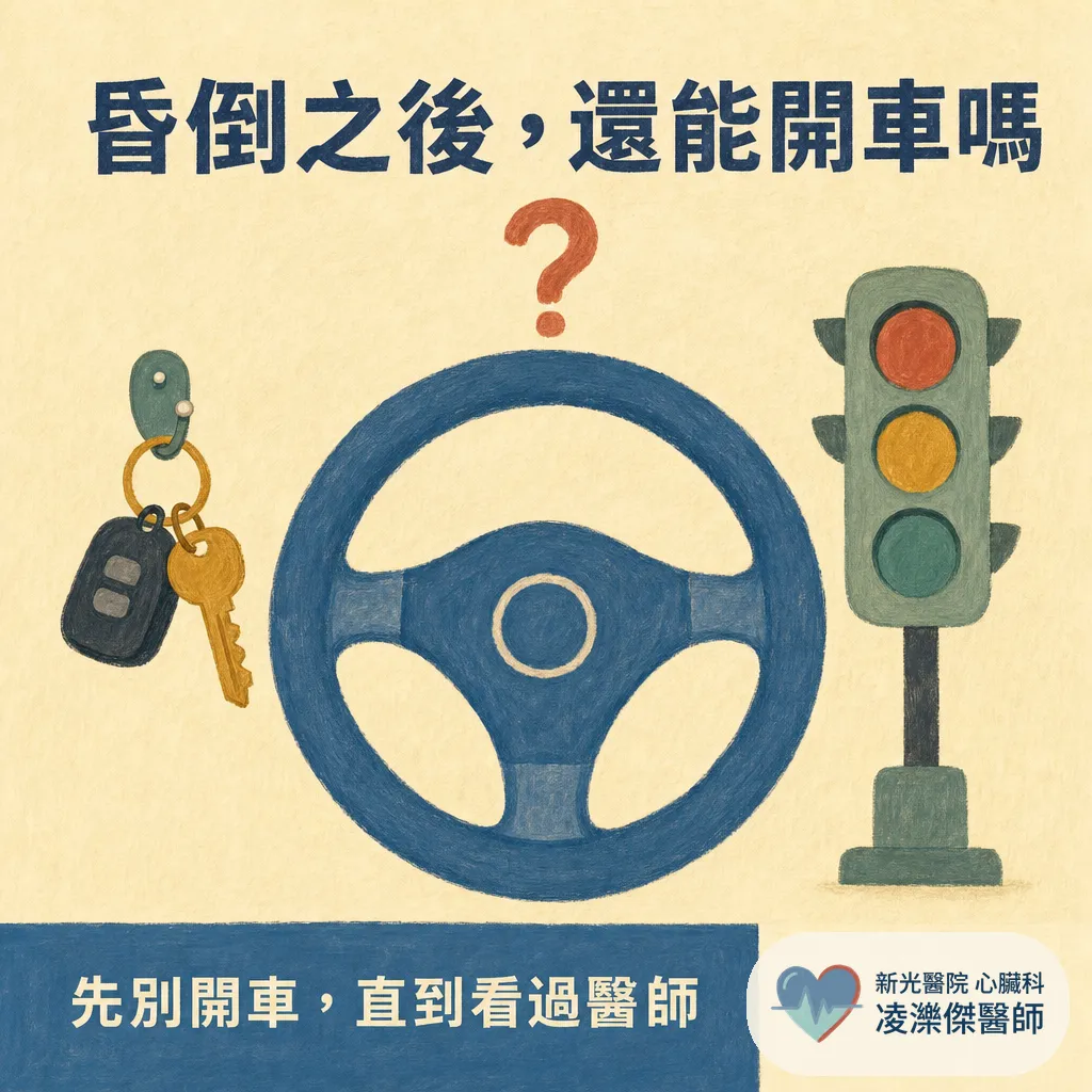 昏倒之後，還能開車嗎？暈厥與駕駛的風險評估、台灣法規與國際指引 圖卡 1