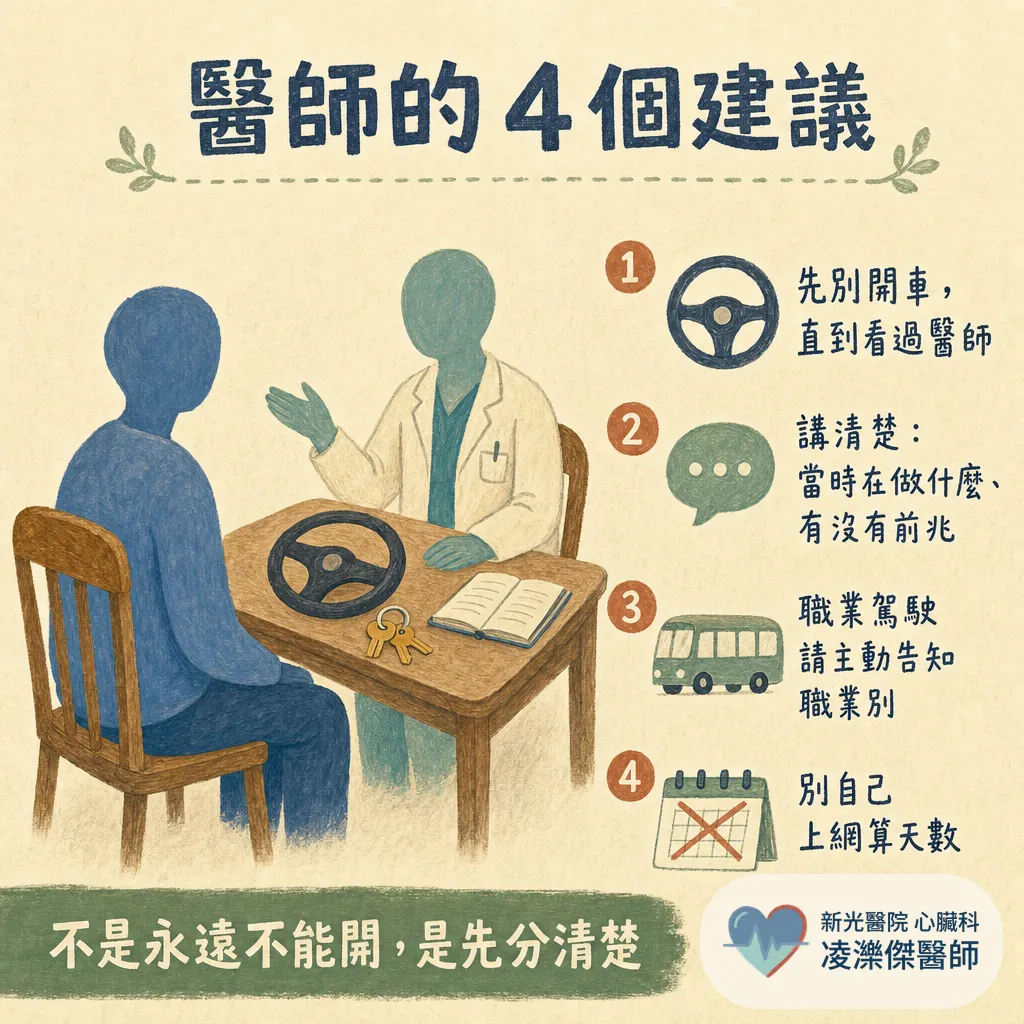 昏倒之後，還能開車嗎？暈厥與駕駛的風險評估、台灣法規與國際指引 圖卡 5