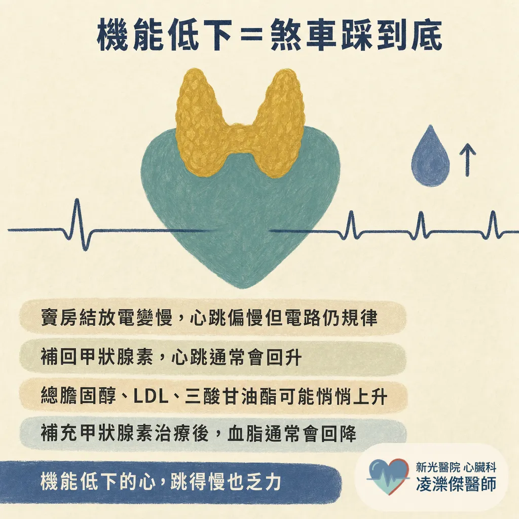 甲狀腺與心臟有關?甲亢傷心、機能低下也傷心,一次看懂雙軌機制 圖卡 4