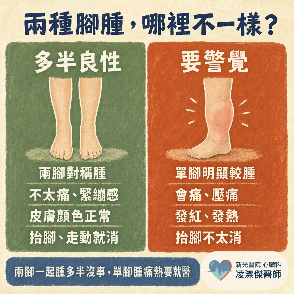 下飛機腳腫,是正常還是血栓?——分辨重力性水腫與 DVT 警訊 圖卡 2